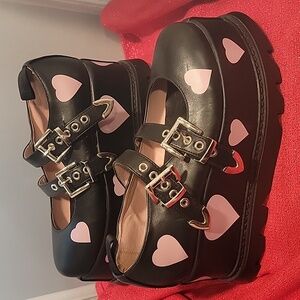 Lamoda Sweetheart of Mind Platform Mary Jane's Size 6 EMO/Goth/Punk